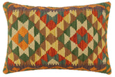 handmade Tribal Rust Gold Hand-Woven RECTANGLE 100% WOOL Pillow
