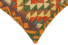 handmade Tribal Rust Gold Hand-Woven RECTANGLE 100% WOOL Pillow