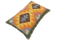 handmade Tribal Rust Blue Hand-Woven RECTANGLE 100% WOOL Pillow