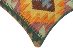 handmade Tribal Rust Blue Hand-Woven RECTANGLE 100% WOOL Pillow