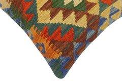 handmade Tribal Rust Blue Hand-Woven RECTANGLE 100% WOOL Pillow