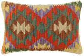 handmade Tribal Rust Blue Hand-Woven RECTANGLE 100% WOOL Pillow