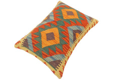 handmade Tribal Rust Blue Hand-Woven RECTANGLE 100% WOOL Pillow