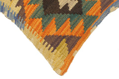 handmade Tribal Rust Blue Hand-Woven RECTANGLE 100% WOOL Pillow