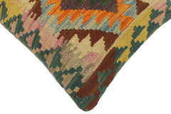 handmade Tribal Rust Blue Hand-Woven RECTANGLE 100% WOOL Pillow