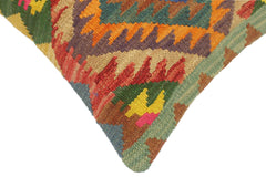 handmade Tribal Rust Blue Hand-Woven RECTANGLE 100% WOOL Pillow