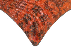 handmade Vintage Pillow Rust Brown Hand-Woven SQUARE 100% WOOL Vintage Pillow