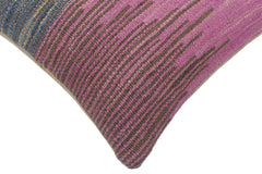 handmade Modern Blue Gray Hand-Woven SQUARE 100% WOOL Pillow