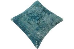 handmade Vintage Pillow Green Green Hand-Woven SQUARE 100% WOOL Vintage Pillow