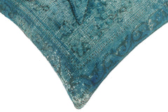 handmade Vintage Pillow Green Green Hand-Woven SQUARE 100% WOOL Vintage Pillow