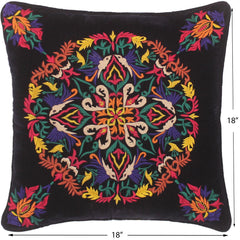 handmade Pillow Blue Red Hand-Woven SQUARE VELVET EMBR pillow