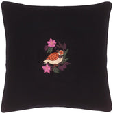 handmade Pillow Blue Pink Hand-Woven SQUARE VELVET EMBR pillow