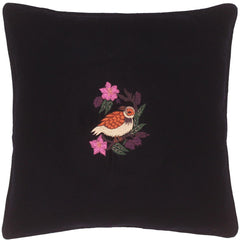 handmade Pillow Blue Pink Hand-Woven SQUARE VELVET EMBR pillow