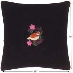 handmade Pillow Blue Pink Hand-Woven SQUARE VELVET EMBR pillow