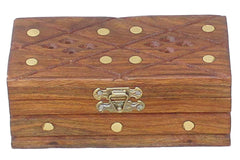 handmade Traditional Jewelrybox Brown Gold Hand-made RECTANGLE WOOD Jewelry Box
