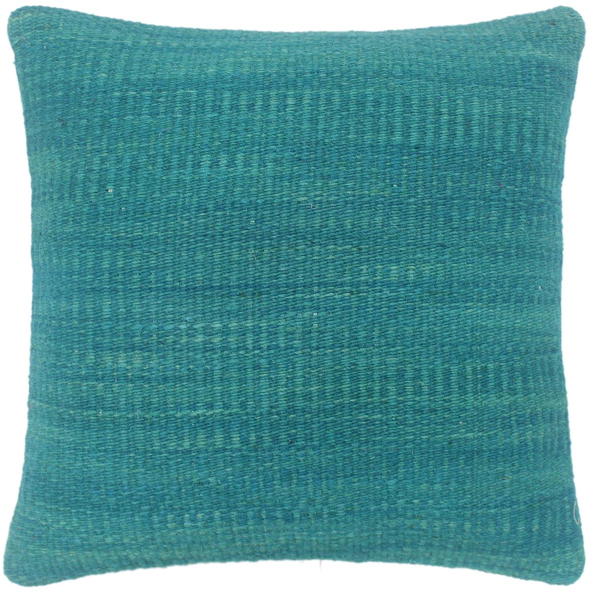 handmade Modern Green Green Hand-Woven SQUARE 100% WOOL Pillow