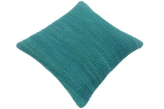 handmade Modern Green Green Hand-Woven SQUARE 100% WOOL Pillow