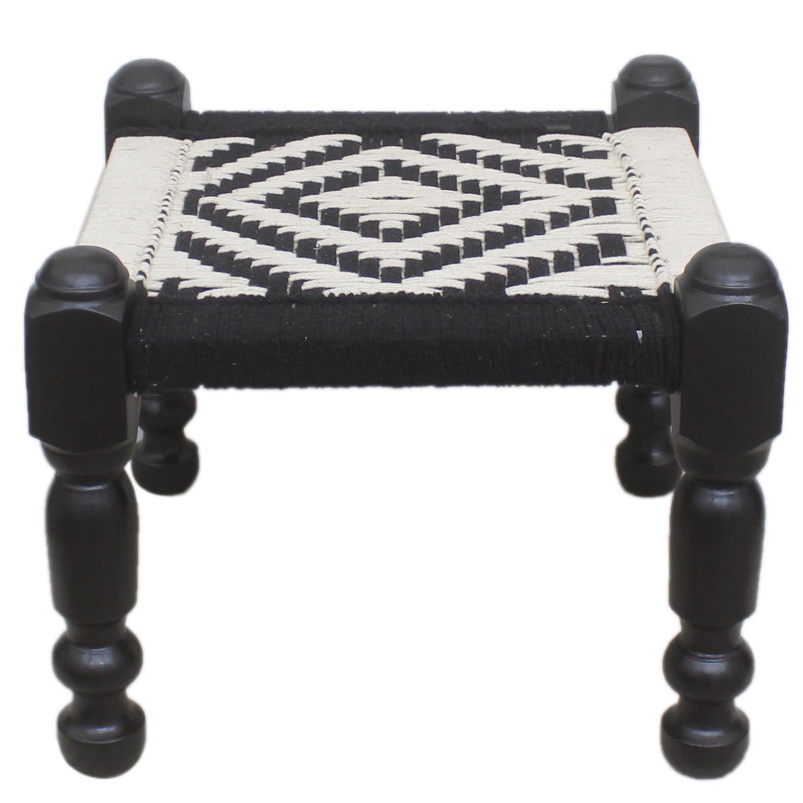 handmade Settees Beige Black Hand-made SQUARE WOOD