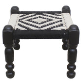 handmade Settees Beige Black Hand-made SQUARE WOOD