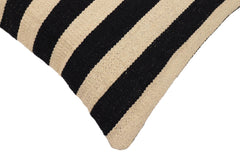 handmade Modern Pillow Beige Black Hand-Woven SQUARE 100% WOOL Hand woven turkish pillow 2 x 2