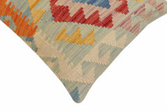 handmade Traditional Pillow Blue Red Hand-Woven SQUARE 100% WOOL Hand woven turkish pillow 2 x 2