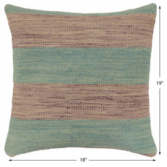 handmade Modern Pillow Teal Purple Hand-Woven SQUARE 100% WOOL Hand woven turkish pillow 2 x 2