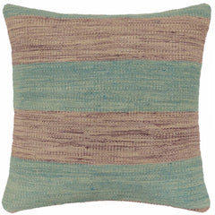 handmade Modern Pillow Teal Purple Hand-Woven SQUARE 100% WOOL Hand woven turkish pillow 2 x 2