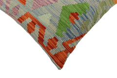 handmade Traditional Pillow Blue Rust Hand-Woven SQUARE 100% WOOL Hand woven turkish pillow2' x 2'