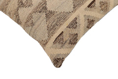 handmade Traditional Pillow Beige Brown Hand-Woven SQUARE 100% WOOL Hand woven turkish pillow2' x 2'