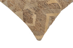 handmade Traditional Pillow Beige Gray Hand-Woven SQUARE 100% WOOL Hand woven turkish pillow2' x 2'