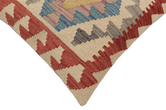 handmade Traditional Pillow Beige Red Hand-Woven SQUARE 100% WOOL Hand woven turkish pillow PILLOW