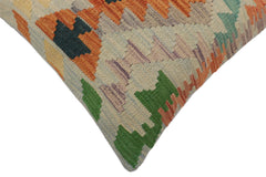 handmade Traditional Pillow Blue Rust Hand-Woven SQUARE 100% WOOL Hand woven turkish pillow PILLOW