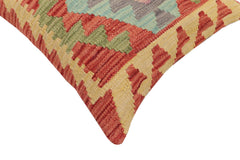 handmade Traditional Pillow Beige Red Hand-Woven SQUARE 100% WOOL Hand woven turkish pillow PILLOW