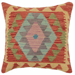 handmade Traditional Pillow Beige Red Hand-Woven SQUARE 100% WOOL Hand woven turkish pillow PILLOW