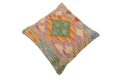 handmade Traditional Pillow Gray Red Hand-Woven SQUARE 100% WOOL Hand woven turkish pillow2' x 2'