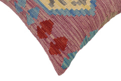 handmade Traditional Pillow Blue Red Hand-Woven SQUARE 100% WOOL Hand woven turkish pillow2' x 2'