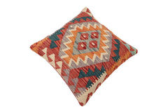 handmade Traditional Pillow Red Rust Hand-Woven SQUARE 100% WOOL Hand woven turkish pillow2' x 2'