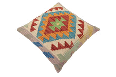 handmade Traditional Pillow Red Rust Hand-Woven SQUARE 100% WOOL Hand woven turkish pillow2' x 2'