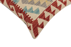 handmade Traditional Pillow Red Beige Hand-Woven SQUARE 100% WOOL Hand woven turkish pillow2' x 2'
