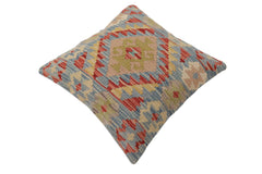 handmade Traditional Pillow Blue Rust Hand-Woven SQUARE 100% WOOL Hand woven turkish pillow 2 x 2