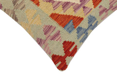 handmade Traditional Pillow Rust Blue Hand-Woven SQUARE 100% WOOL Hand woven turkish pillow2' x 2'