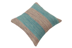 handmade Modern Pillow Blue Purple Hand-Woven SQUARE 100% WOOL Hand woven turkish pillow 2 x 2