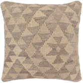 handmade Traditional Pillow Beige Tan Hand-Woven SQUARE 100% WOOL Hand woven turkish pillow2' x 2'