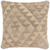 handmade Traditional Pillow Beige Brown Hand-Woven SQUARE 100% WOOL Hand woven turkish pillow2' x 2'