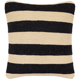 handmade Modern Pillow Beige Black Hand-Woven SQUARE 100% WOOL Hand woven turkish pillow 2 x 2
