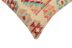 handmade Traditional Pillow Beige Rust Hand-Woven SQUARE 100% WOOL Hand woven turkish pillow2' x 2'