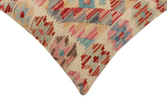 handmade Traditional Pillow Beige Rust Hand-Woven SQUARE 100% WOOL Hand woven turkish pillow 2 x 2