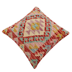 handmade Traditional Pillow Rust Beige Hand-Woven SQUARE 100% WOOL Hand woven turkish pillow2' x 2'
