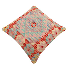 handmade Traditional Pillow Red Blue Hand-Woven SQUARE 100% WOOL Hand woven turkish pillow2' x 2'