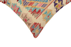 handmade Traditional Pillow Beige Red Hand-Woven SQUARE 100% WOOL Hand woven turkish pillow 2 x 2